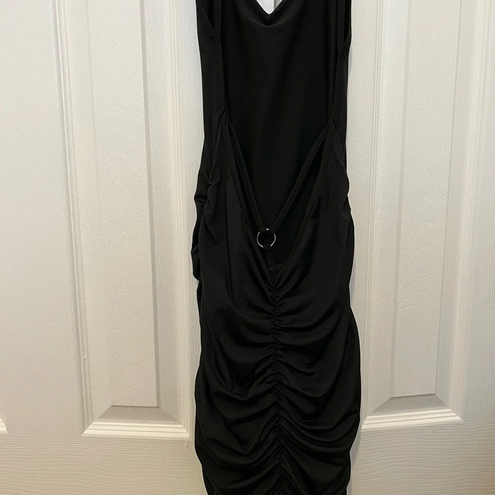 Shein cross cross open back ruched dress size small - Picture 4 of 4